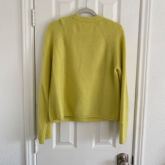 Velvet By Graham & Spencer Gigi Crewneck Sweater in Citron Yellow - Picture 4 of 4